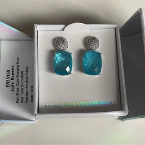 NIB Bomb Party Mental Health Awareness collection: Blue Topaz post earrings
